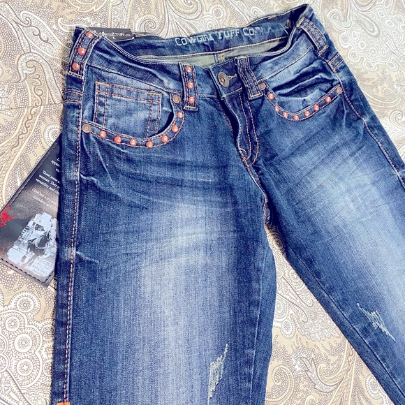 BNWT Cowgirl Tuff Coral Aztec Jeans - Picture 4 of 4